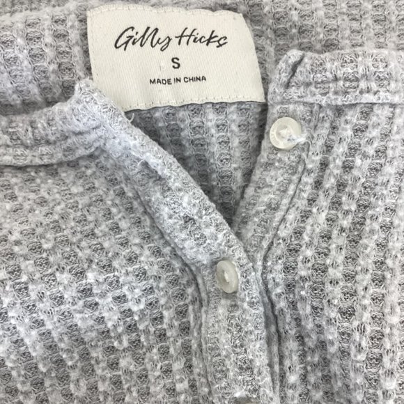 Waffle Knit Long Sleeve Crop Top - Picture 2 of 7